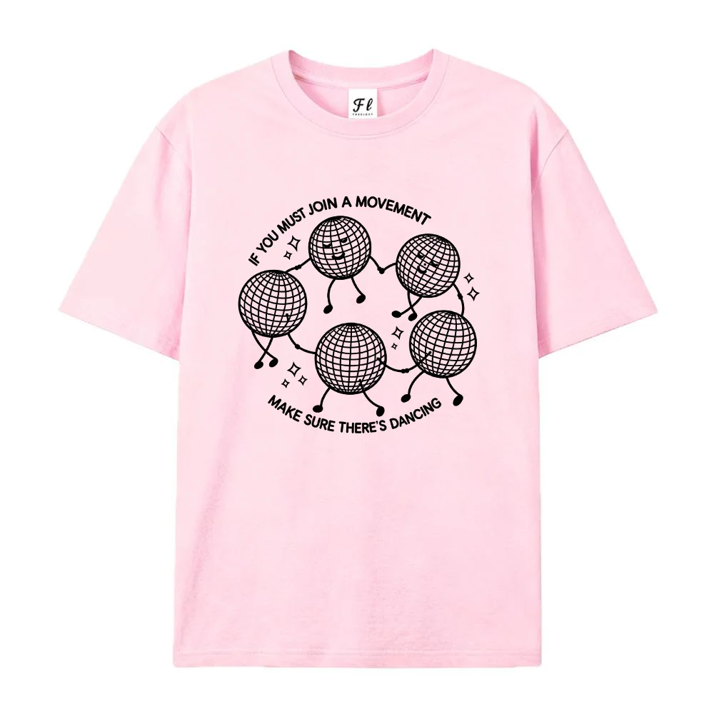 Women Disco Ball Dance Quote Print T Shirt Retro Party Graphic Tee Summer Short Sleeve Top Casual Streetwear Fashion Clothing