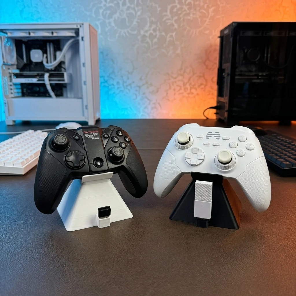 3D Printed Universal Gamepad Stand Desktop Game Controller Display Holder Multi Purpose Gaming Handheld Storage Bracket