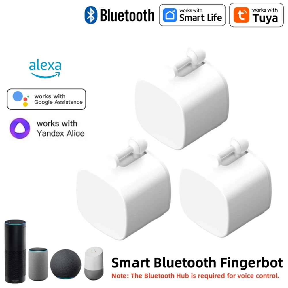 RSH Tuya Bluetooth Finger Robot Switch Button Pusher Smart Life APP Fingerbot Wireless Switch Bot APP Control Pusher USB Gateway