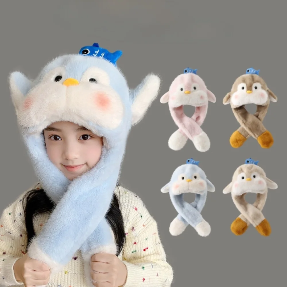 

Fashion Cute Cartoon Balaclava Hat Cold Proof Windproof Pullover Hats Thickned Warm Ear Protection Cap Children