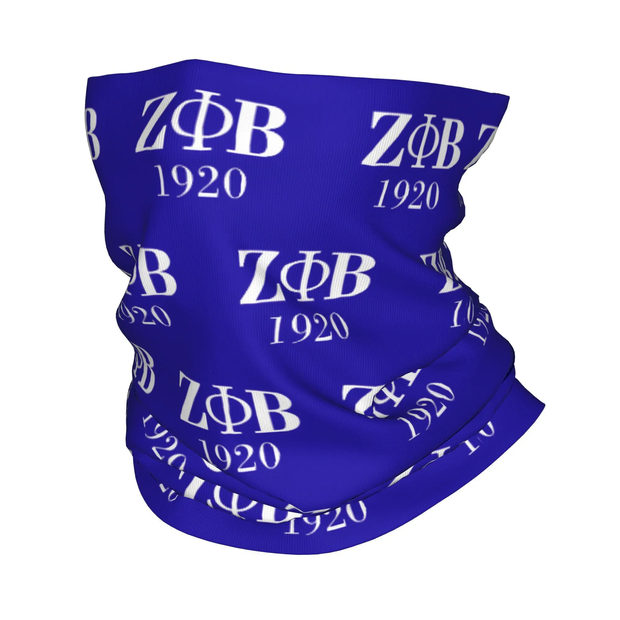 Custom Zeta Phi Beta Sorority  Logo Bandana Neck Gaiter for Hiking Hunting Men Wrap Scarf Greek Letter 1920 Balaclava Warmer