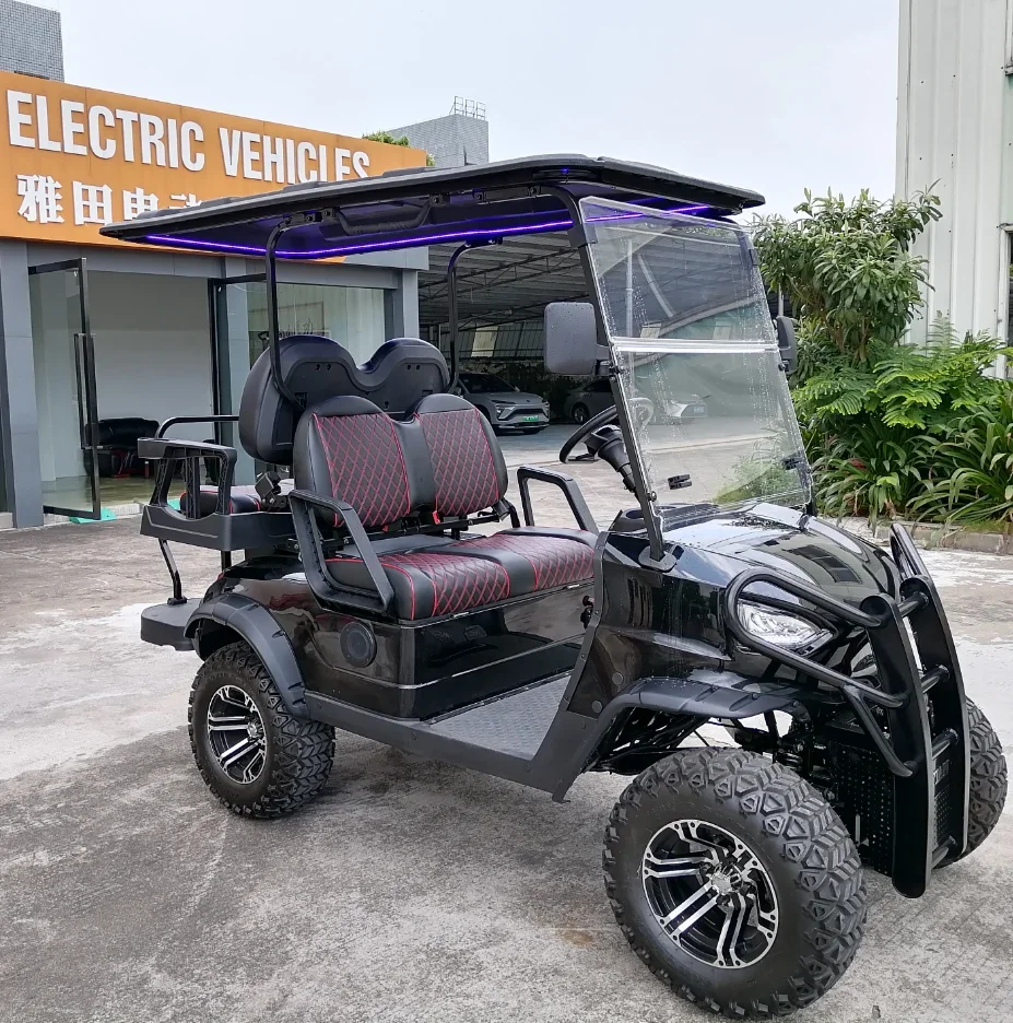 2023 Hot Sale Guangzhou Factory Mini Electric Golf Carts Max Speed 45KM Per Hour Max 120KM Far Hunting Off Road Cart Club Car