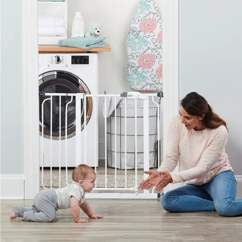 

Детские ворота Easy Step 38,5 дюйма с широким ходом, включает комплект удлинителей 6 дюймов, комплект для крепления под давлением, настенные чашки