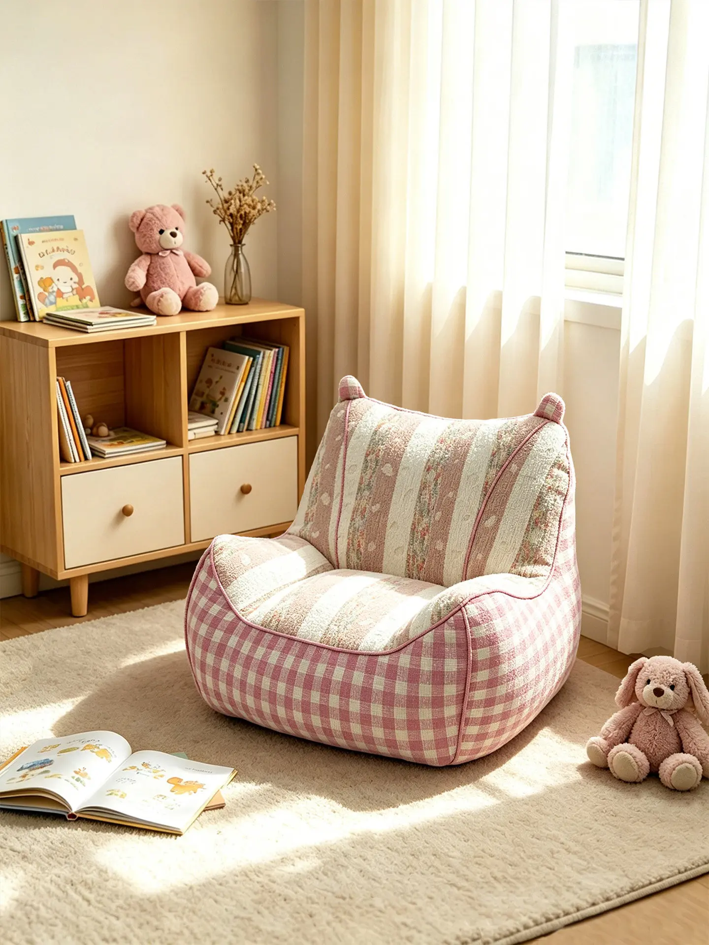 Yjq sofa chair single solid wood striped sofa ridge protection single lazy sofa