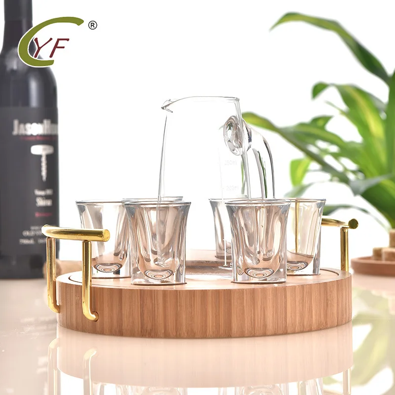 Soporte para copas de vino de bambú, dispensador de copas de vino, bandeja de almacenamiento, estante creativo para copas de licor, buena venta