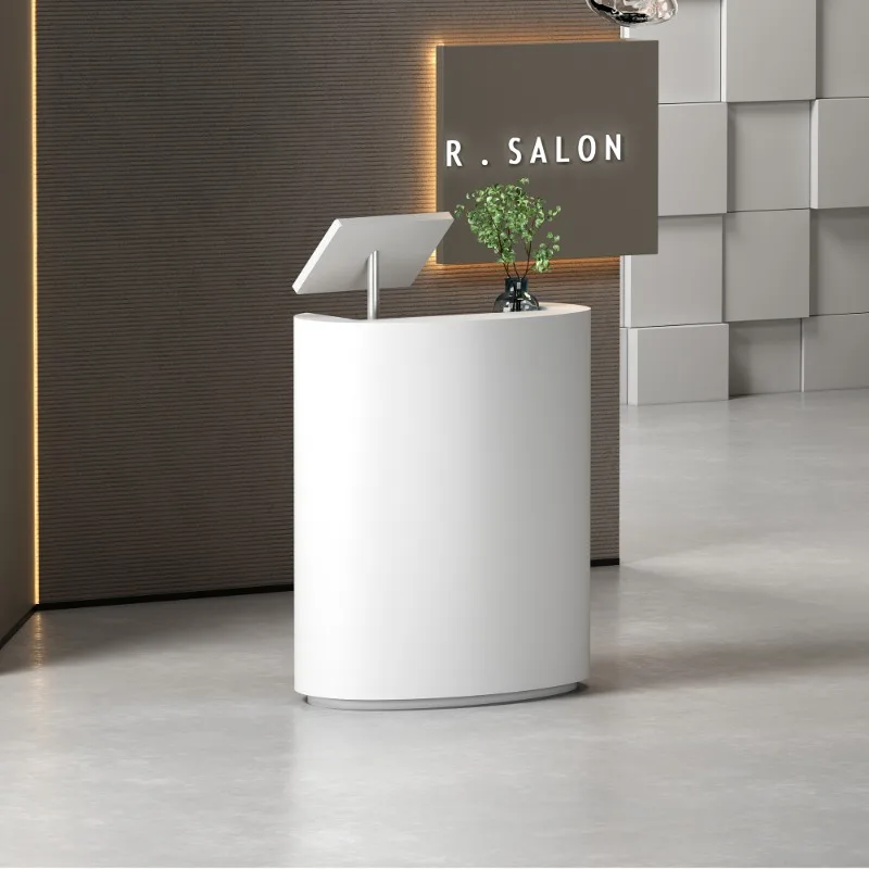 

storage white Reception Desks computer modern elegant drawers Reception Desks aesthetic shelves theke rezeption office furniture