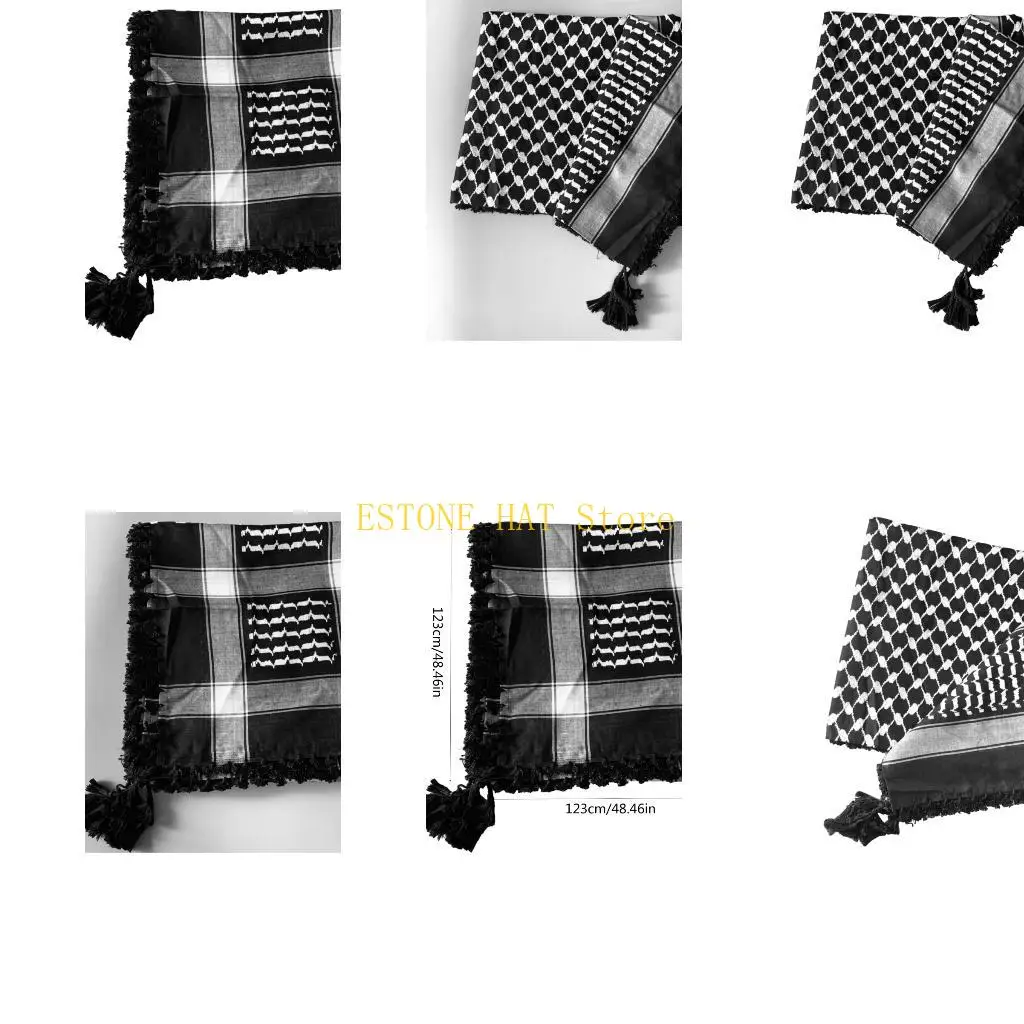 

49MF пылезащитный шарф в арабском стиле для взрослых с квадратным платком куфия с жаккардовым узором