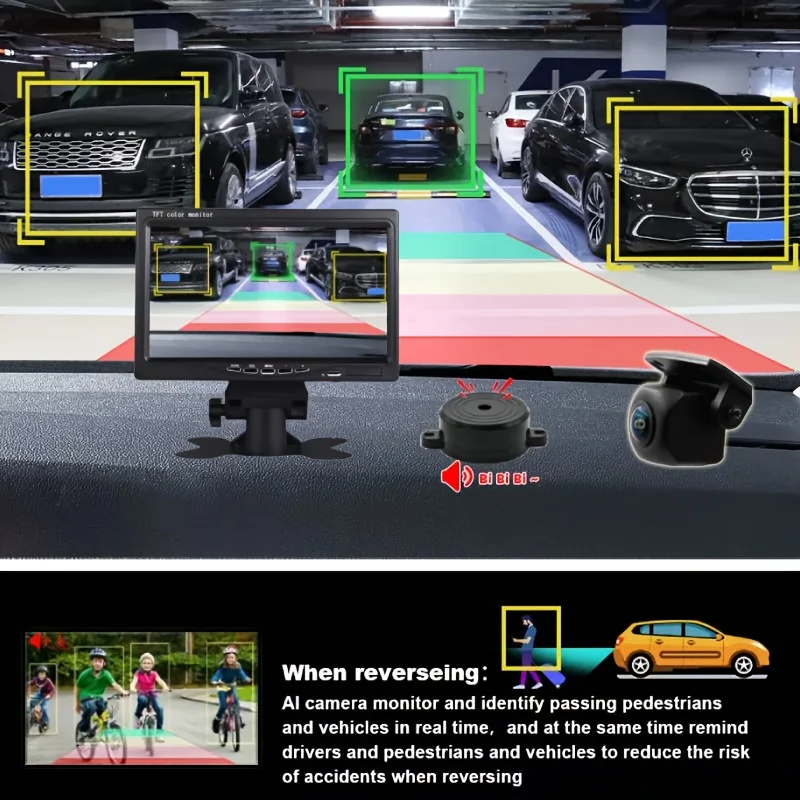 1778cm-ahd-1080p-display-ai-car-camera-kit-w-170°-fish-eye-bsd-blind-spot-monitoring-voice-alert-universal-fit