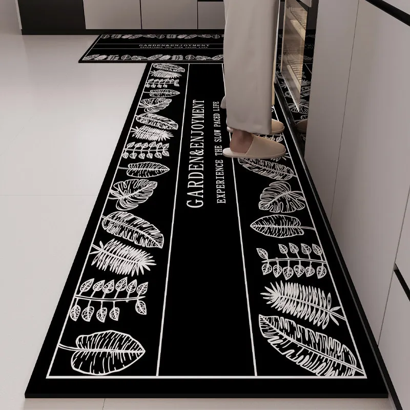 VIKAMA Kitchen Luxury Soft Rug Water-Absorbing And Anti-Slip, Laundry Room, Dining Room Silica Gel Floor Mat For Home Decoration