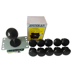 Original 1pcs JLX2-TP-8YT Sanwa Joystick with 10pcs Sanwa OBSF-30 Buttons Authentic SANWA JLF Joysticks