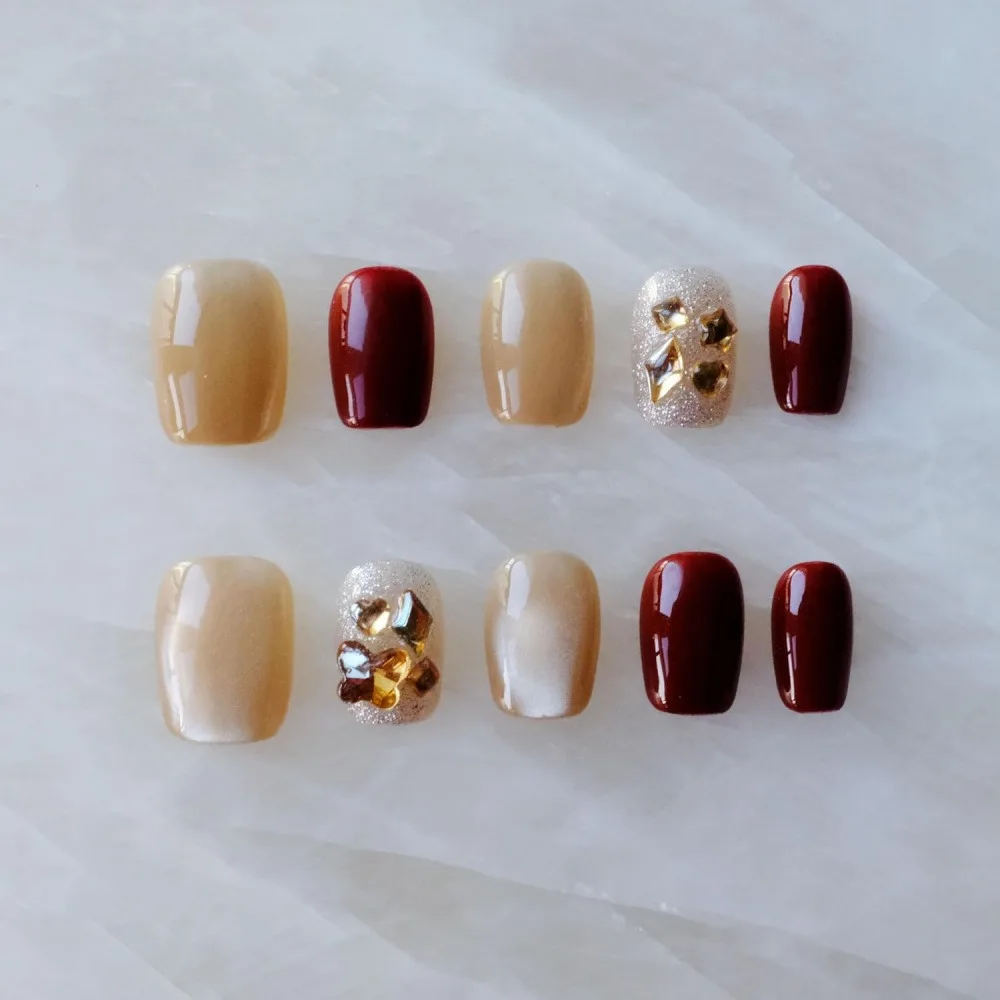 24 Pack Luxury 3D Press On Nails, Pink Ombre Coffin Nails with Rose, Butterfly & Bow Charms, Fairy Aesthetic Reusable Manicure