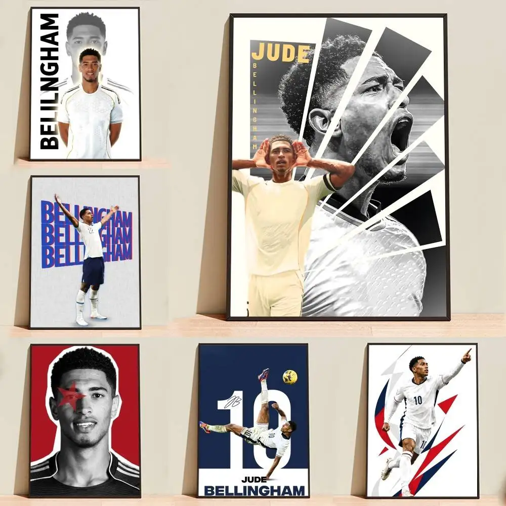 Football J-Jude B-BellinghamS Poster Dorm Living Room Aesthetic Wall Decoration Painting Stickers