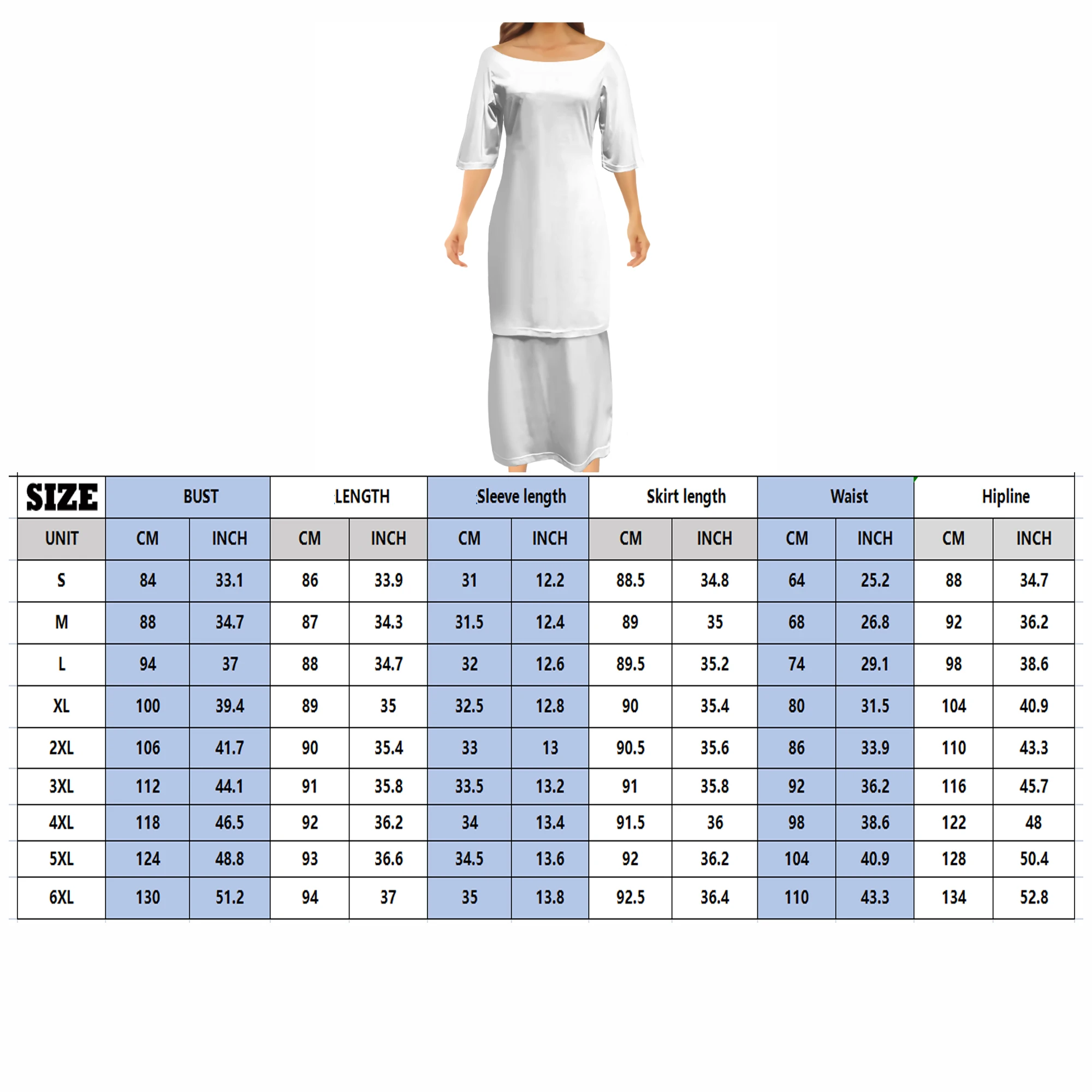 2022 Fashion Charming Women Elegant Club Bodycon Dresses Samoan Puletasi Polynesian New Design Dress 2 Set