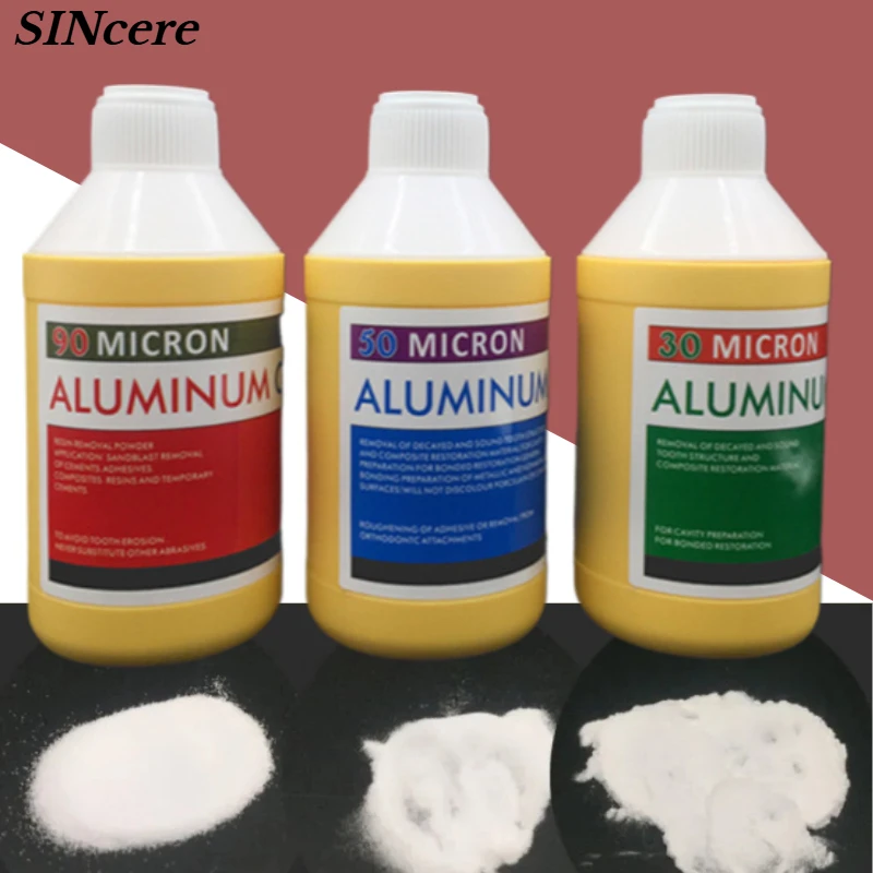 Dental Alumina Micron Sandblaster Powder 30μm 50μm 90μm Aluminum Oxide Air Jet Flow Blaster Dental Metal Bracket Polishing