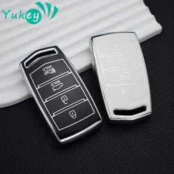 Tpu Car Key Case Cover for Hyundai Genesis 2017 2018 2019 2020 G70 G80 G90 4 Buttons Key Cover Keychain Auto Accessories
