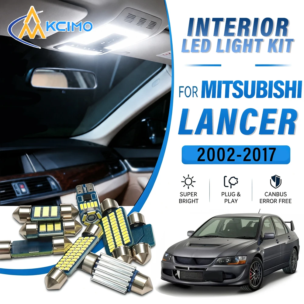 For Mitsubishi Lancer Evo Evolution 7 8 9 10 2002-2017 Canbus Compatible Auto Interior LED Lamps, Car Indoor Light Bulbs