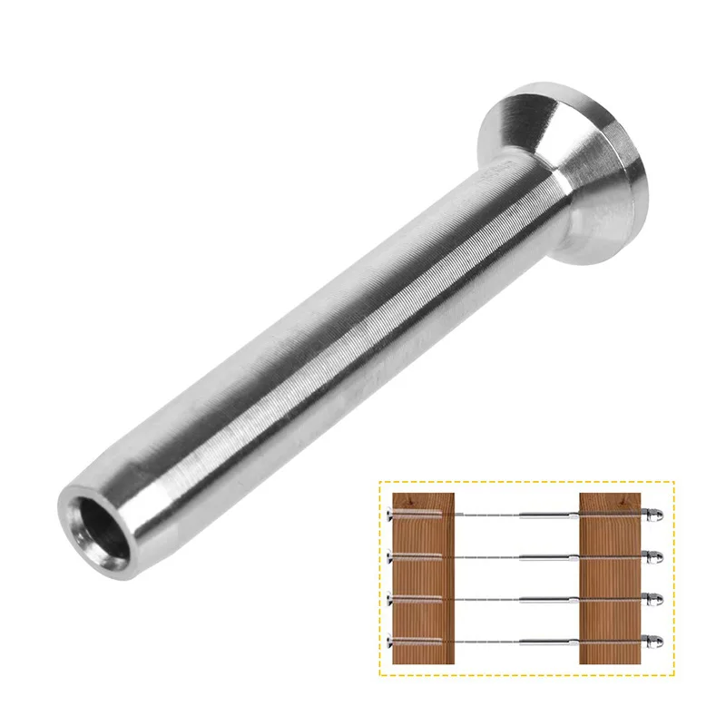 Cable Railing Kit,Flat Head Swage Stemballs - Cable Railing Hardware 1/8\