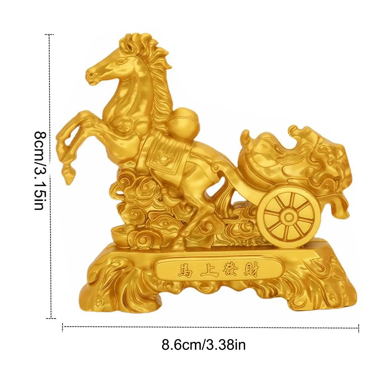 2026 Chinese New Year Horse Statue Golden Metal Decorative Desktop Figurine Feng Shui Decoration Symbolizes Wealth Good Fortune view 6
