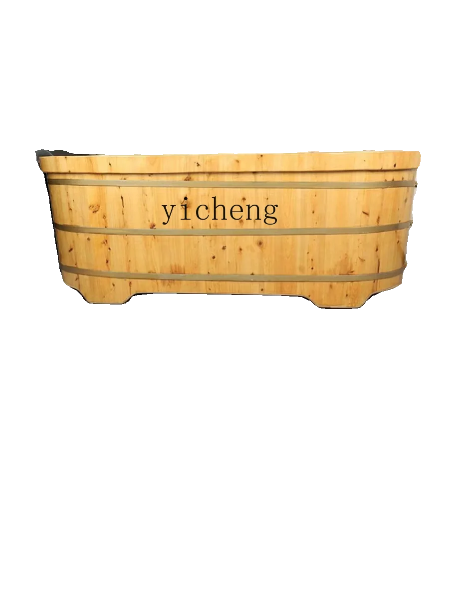 LXC Reclining Bathtub Bathing Bucket Adult Household Bucket Sweat Sauna Solid Wood Bathtub