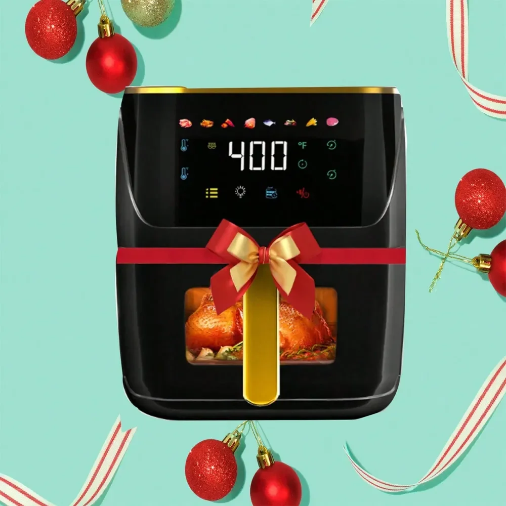 

Аэрофритюрница 8,5QT, 8-в-1: фритюрница, духовка, микроволновка, тостер, тостер-печь, сушилка для фруктов, с окном EasyView, сенсорное управление
