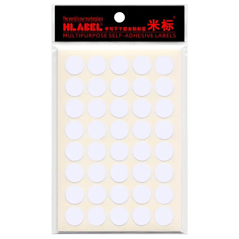 Blank White Round Handwritten Self-adhesive Marker Sticker DIY Classification Label 10mm 30mm Free Shipping