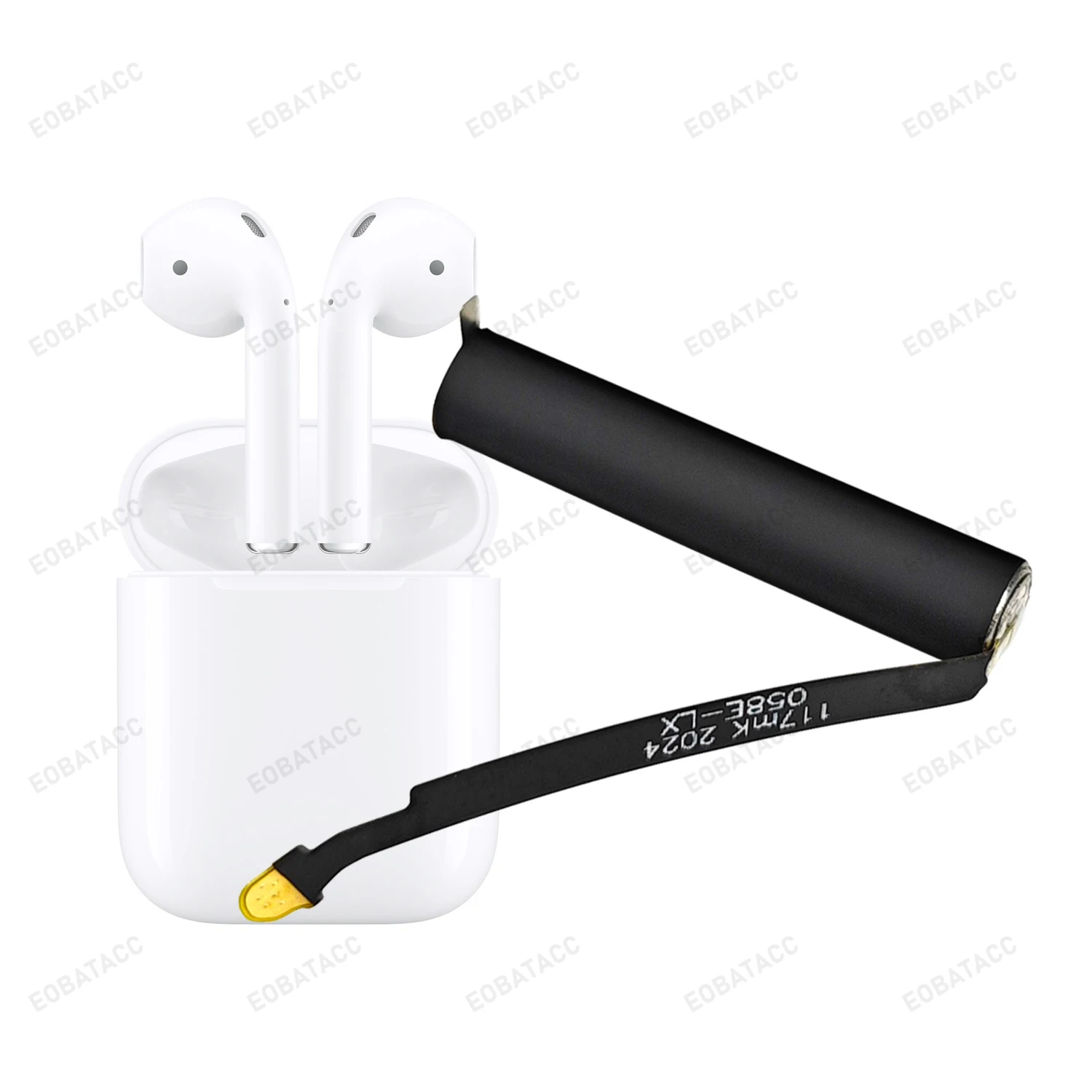 100% New high Capacity GOKY93mWh A1604 For Apple Airpods 1st 2nd A1604 A1523 A1722 A2032 A2031 Air Pods 1 2 Battery+Free Glue image 2