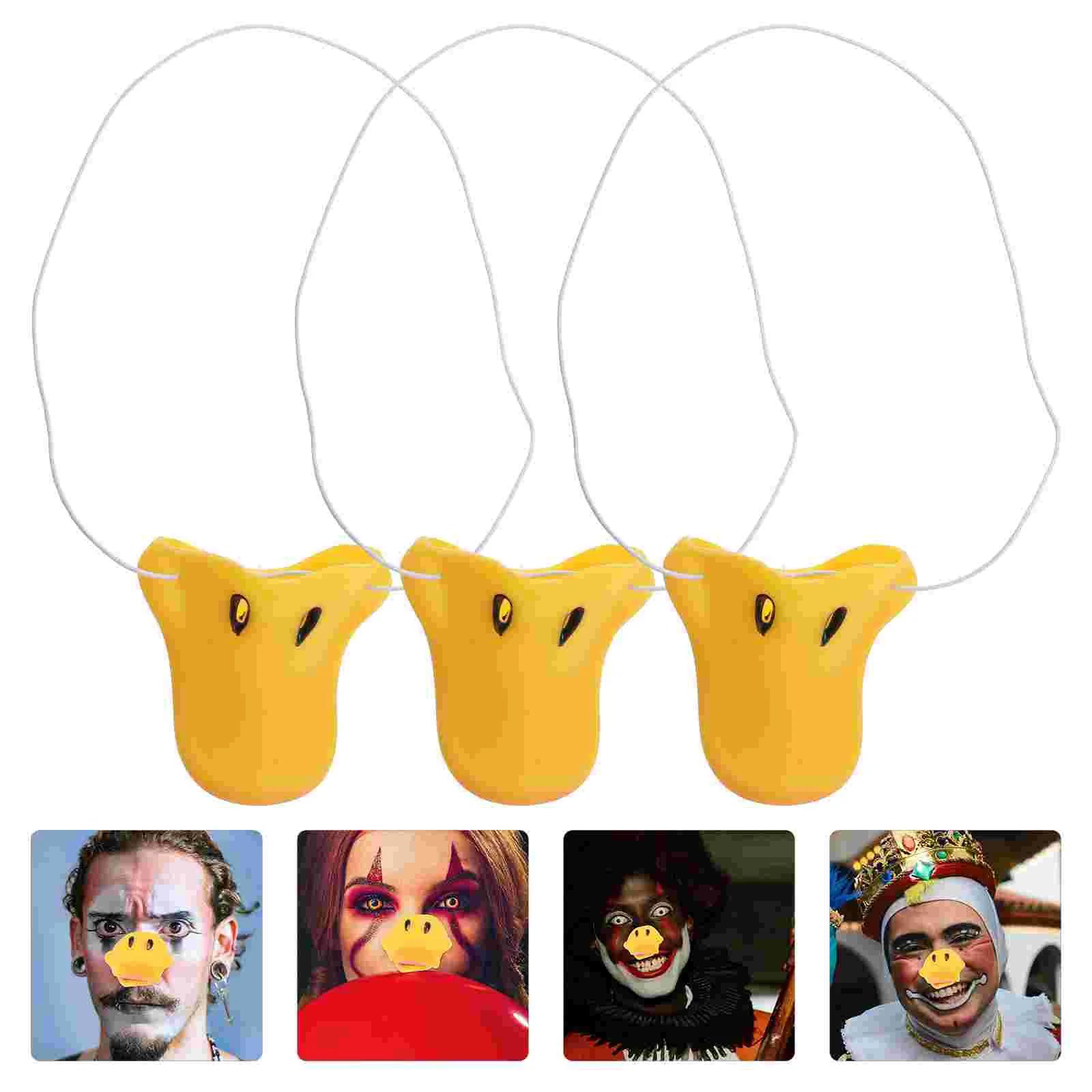 

3 Pcs Duck Nose Cock Cosplay Supplies Party Prop Circus Clothing Carnival Props Compact Vinyl Dress Child Small