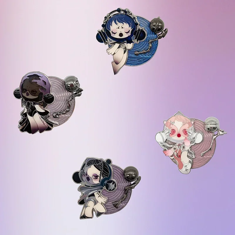 POPMART SKULLPANDA Sound Series Refrigerator Sticker Mystery Box Anime Original Figure Collection Model Ornaments Doll Toys