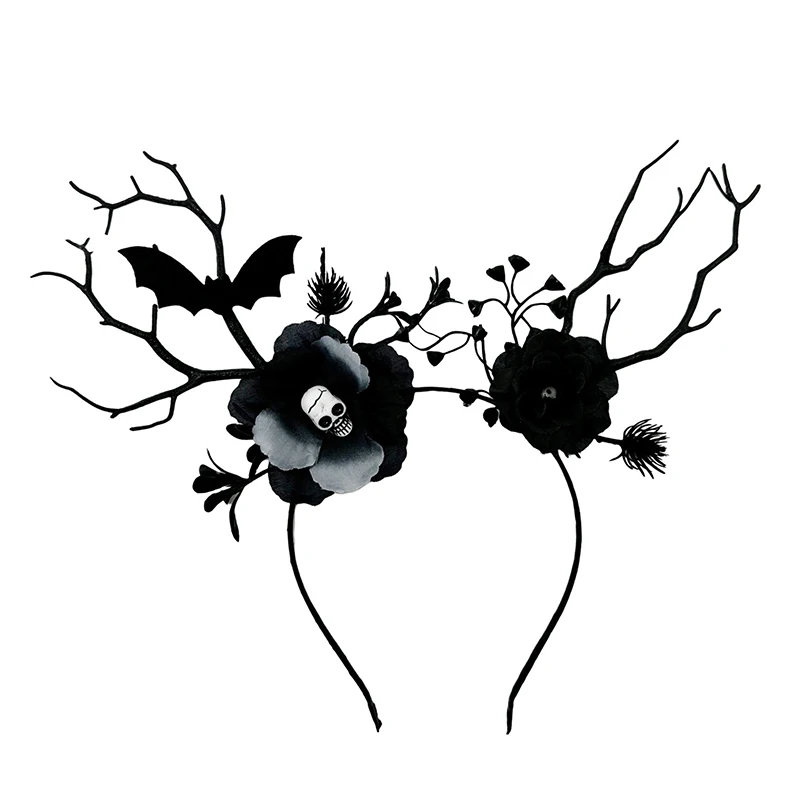 Halloween Headband Gothic Style Branch Flower Butterfly Haidband Hair Accessories for Women Girls