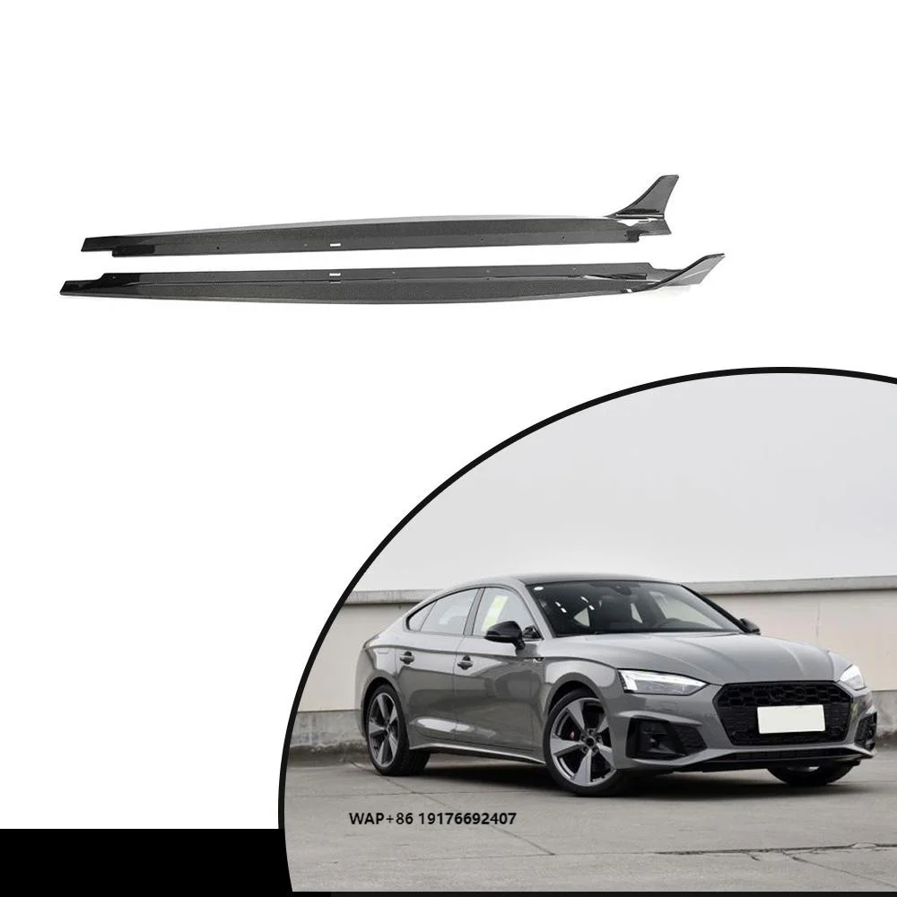 

Carbon Fiber Car Side Skirts Extensions forAudi S5 B9.5 A5 S Line Sportback 4-Door 2020