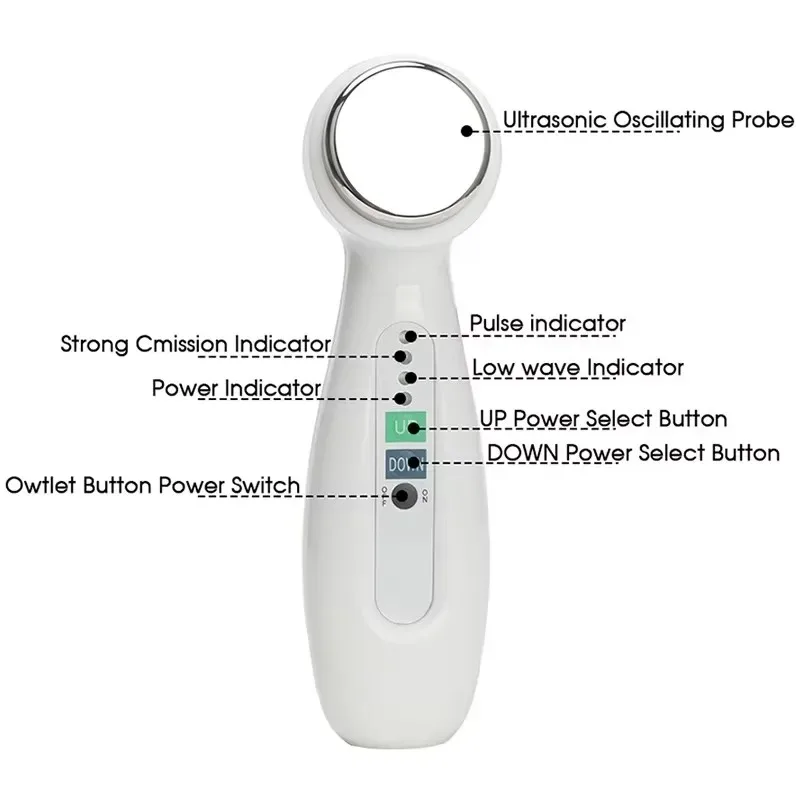 1Mhz Cavitation Ultrasonic Facial Cleaner Body Slimming Spa Skin Tightening Lifting Anti-Acne Wrinkle Removal Massager Beauty view 3