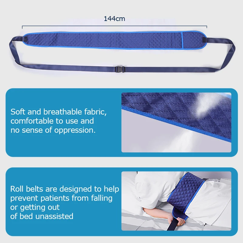 Lefeke Bed Safety Harness Adjustable Guardrail Belt Wheelchair Seat Patients Restraint Fixing Comfortable Strap Safe Health Care