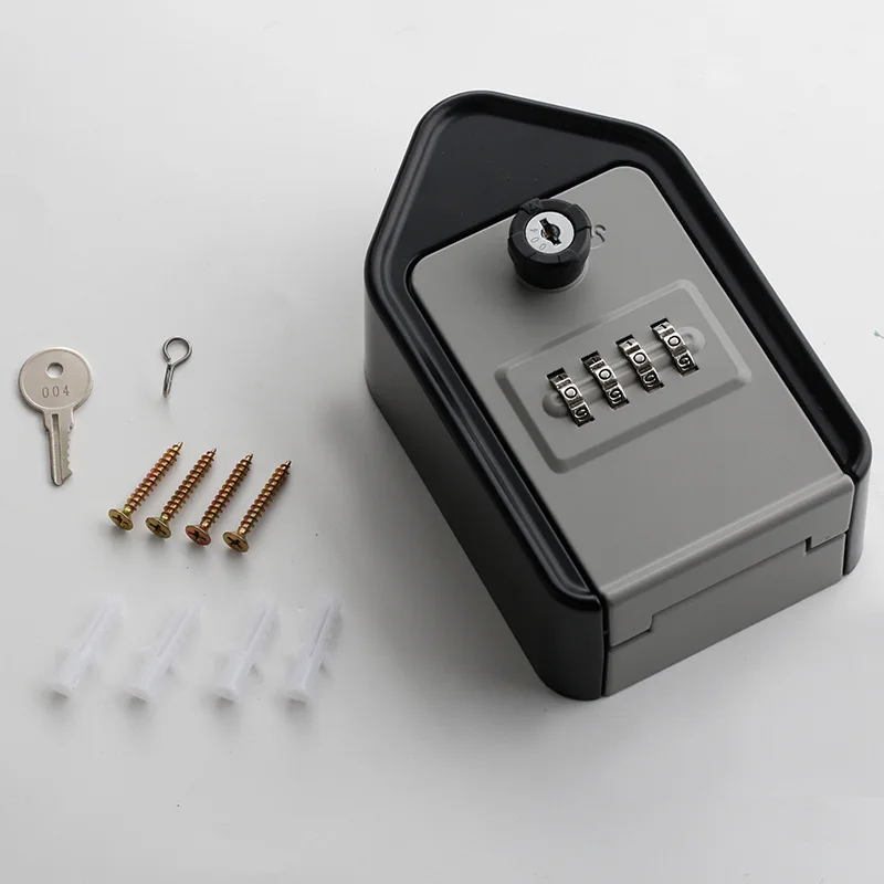 Self Designed All Aluminum Alloy Double Opening Combination Key Lock Box Administrator Password Key Storage Safe Home