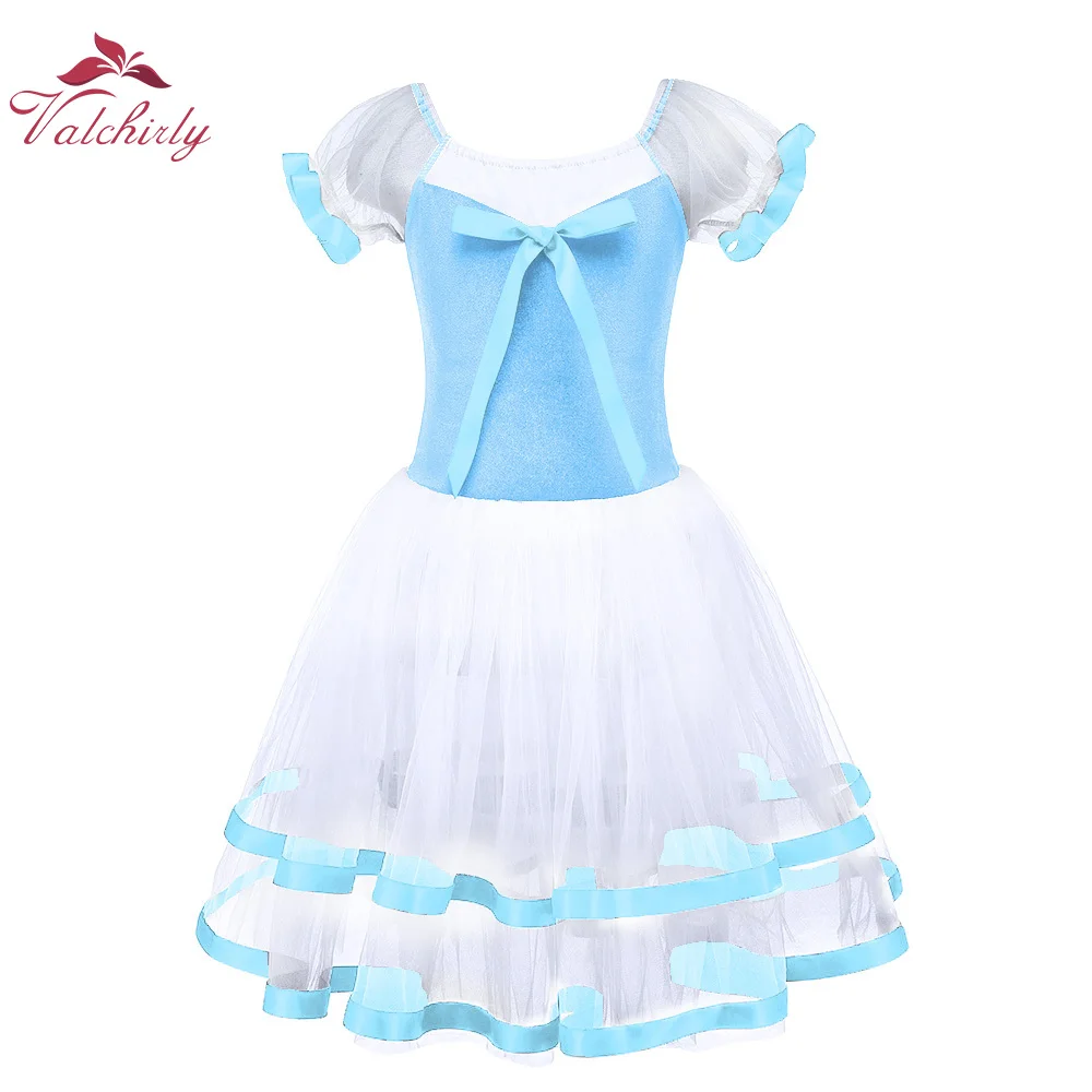 Pink  Girls Ballet Leotard Dance Dress Tutu Skirt Velvet Gymnastics Leotard Dancewear Ballerina for Kids