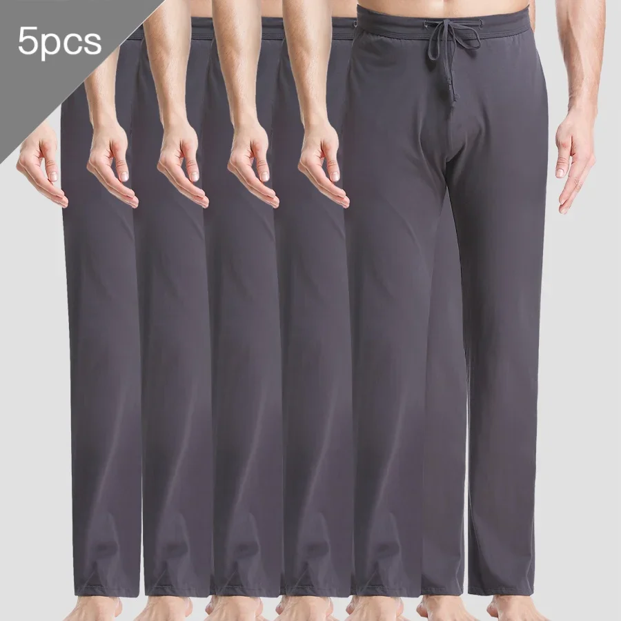 

5pcs Men's summer thin cotton casual home pants sports men's pajama pants slim home pants