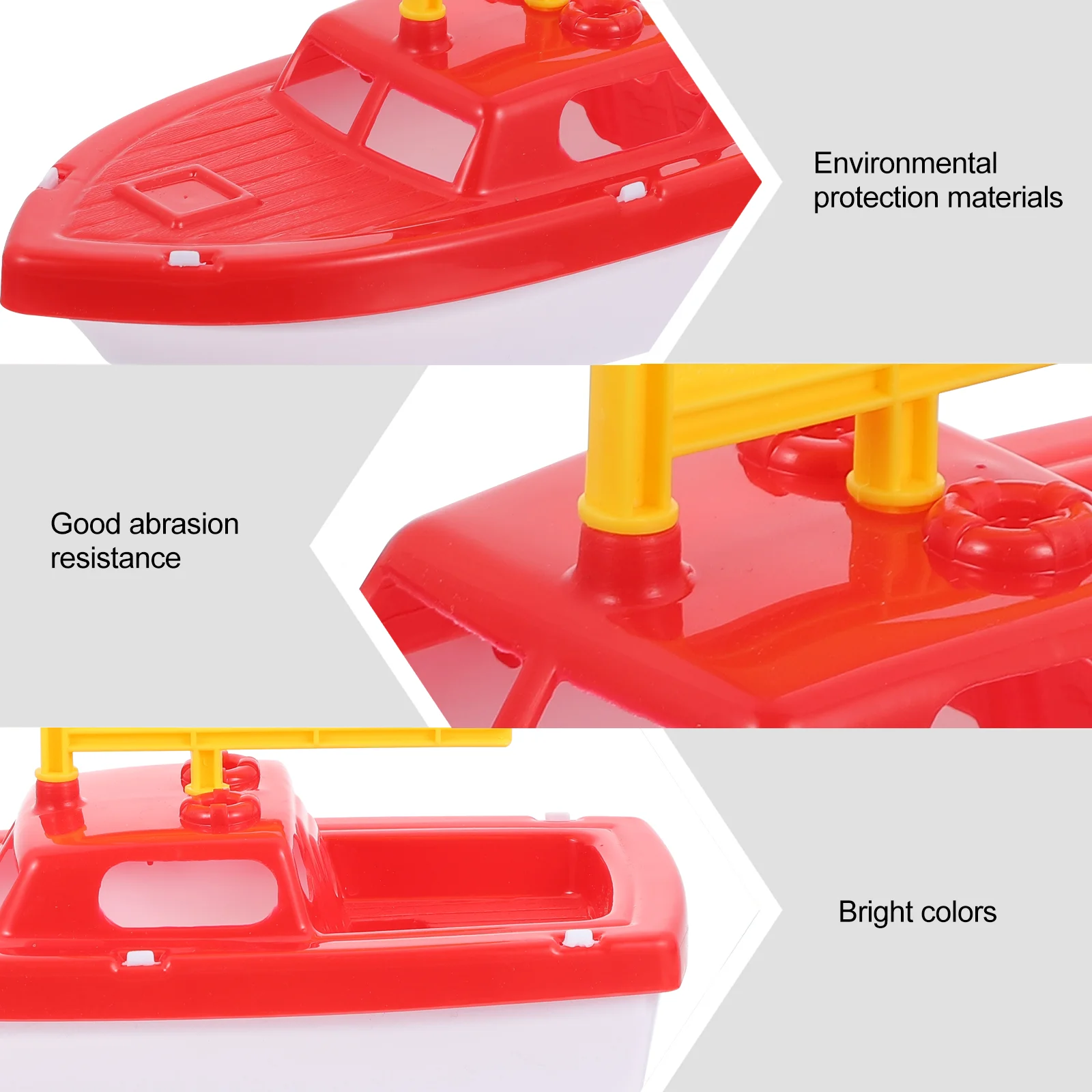 Jouets de bain de plage en plastique, bateaux de douche de bébé rouges légers, ensembles de jouets de piscine de baignoire ludique, bateau de course à voile