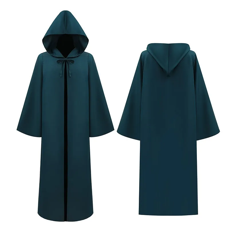Monge com capuz vestes capa frade medieval renascentista sacerdote adulto cosplay traje halloween feiticeiro manto cosplay traje - Image 2