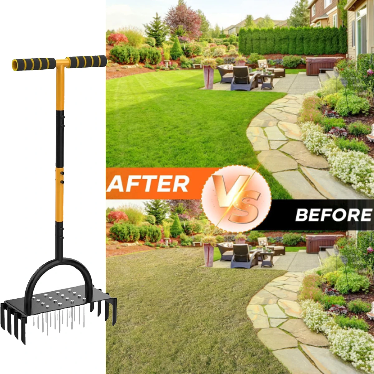 Lawn Tiller Aerator Tool Garden Tools Vegetable Agriculture Thermal Grass Scarifier Coring Machine Ground Arador
