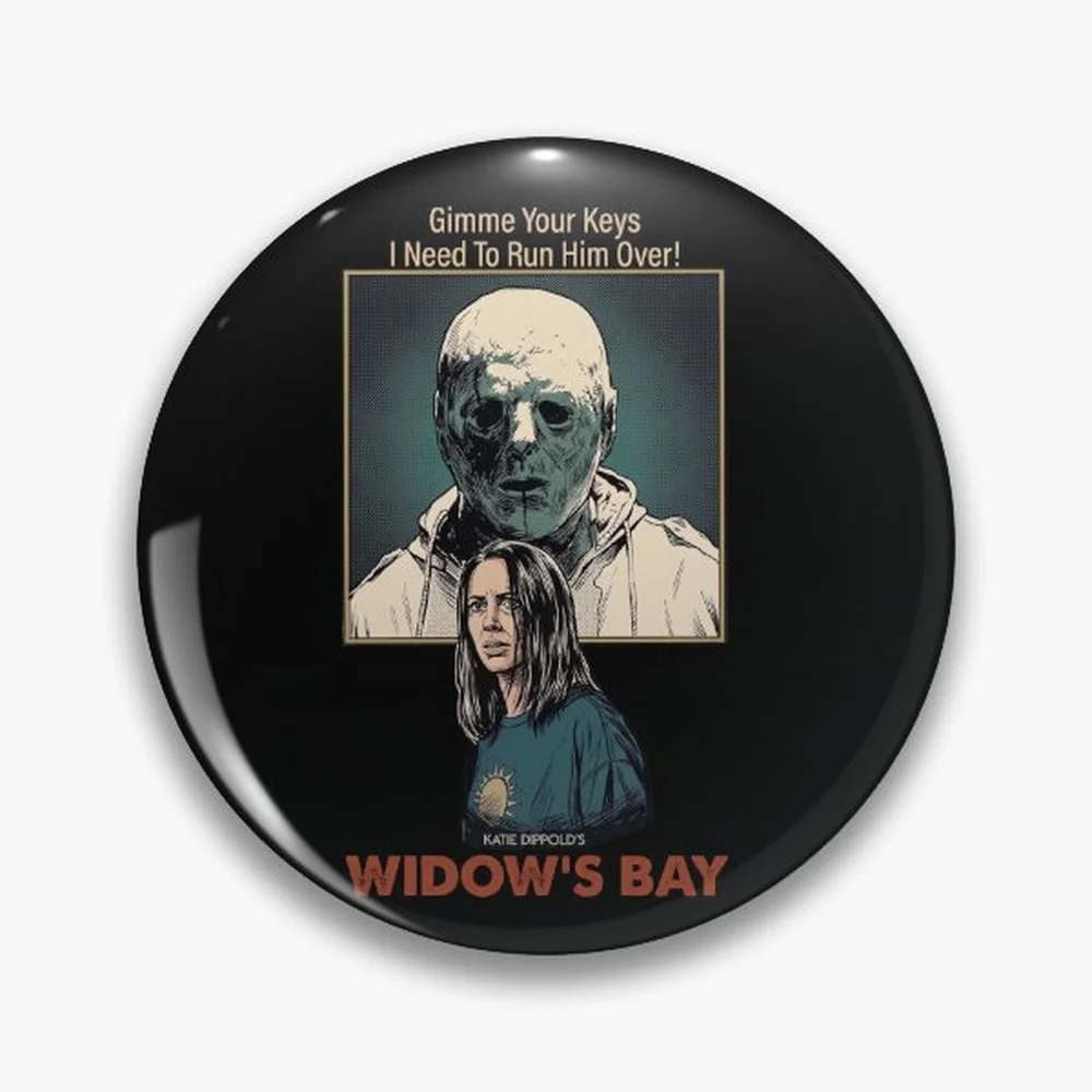 Widow’s Bay Vintage Pin Holographic Star Heart Pin Brooches Laminated Button Fashion Accessory