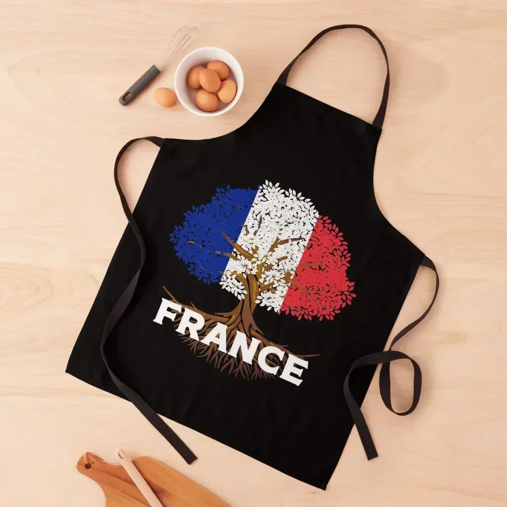 

France Flag Tree Apron Household Items Useful Kitchen Apras Man For Cosmetologist Home and kitchen products Apron