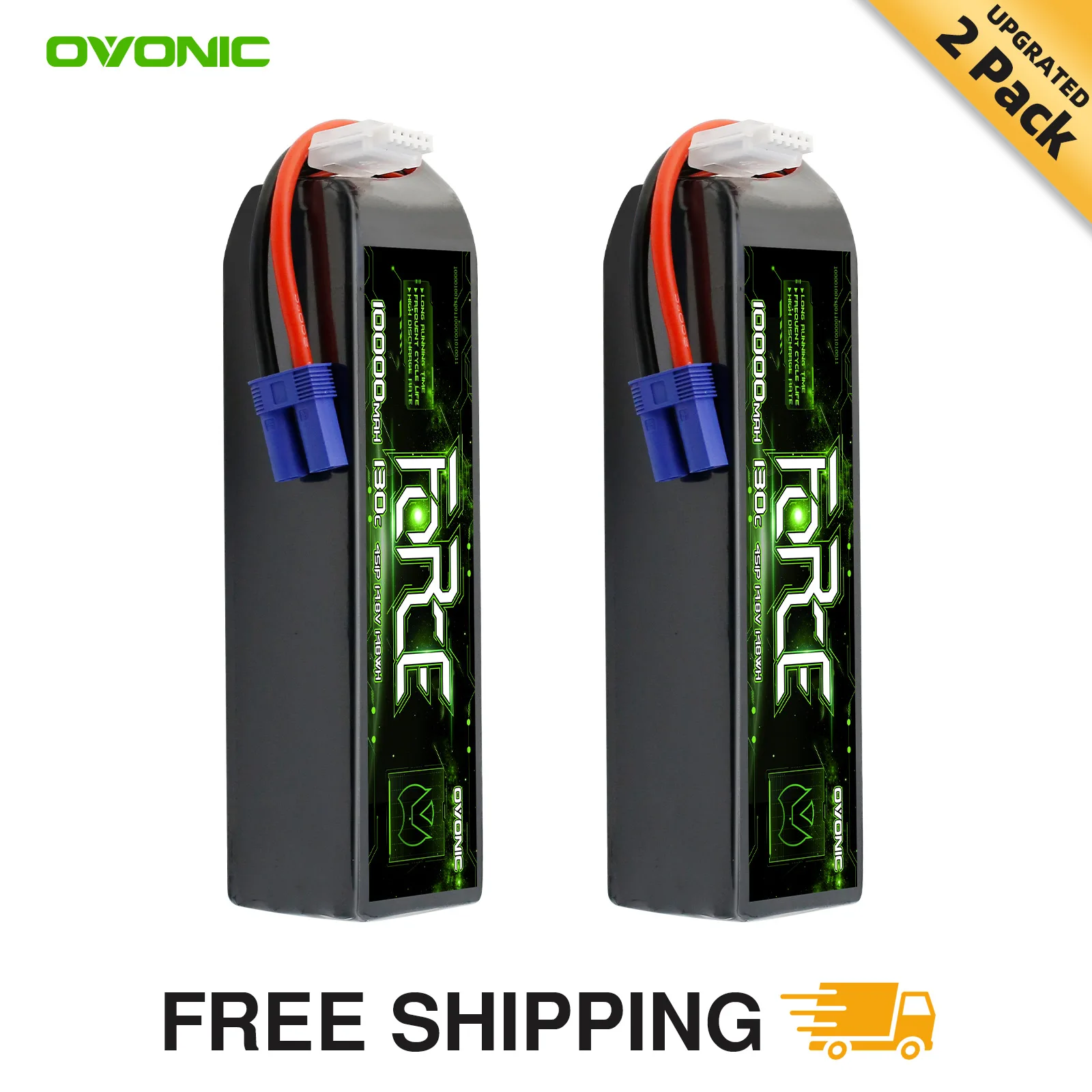 

OVONIC 4S LiPo аккумулятор 10000 мАч 14,8 В 130C RC аккумулятор с разъемом EC5 (2 шт.)