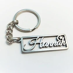 Customized Name Keychain, Vintage Personalized Keychain, Stainless Steel Commemorative Fashion Gift Keychain