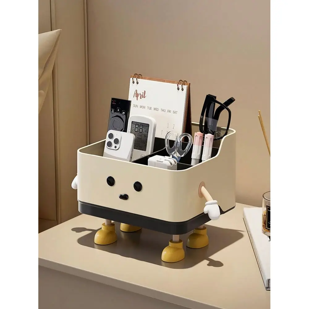 MultiFunction Desk Organizer Box, Makeup Organizer Rack, Remote Control Office Supply Storage Box, Desk Decor With Sticker