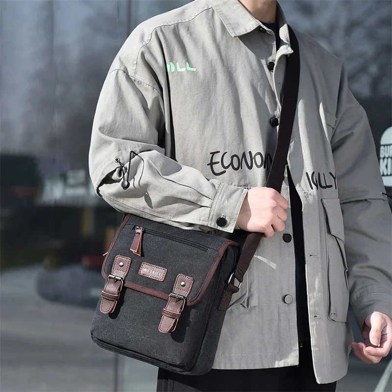 Retro Men Messenger Bags vintage Canvas Handbags Leisure Work Travel Bag Man Business Crossbody bags Briefcase for Male Bolsa 가방