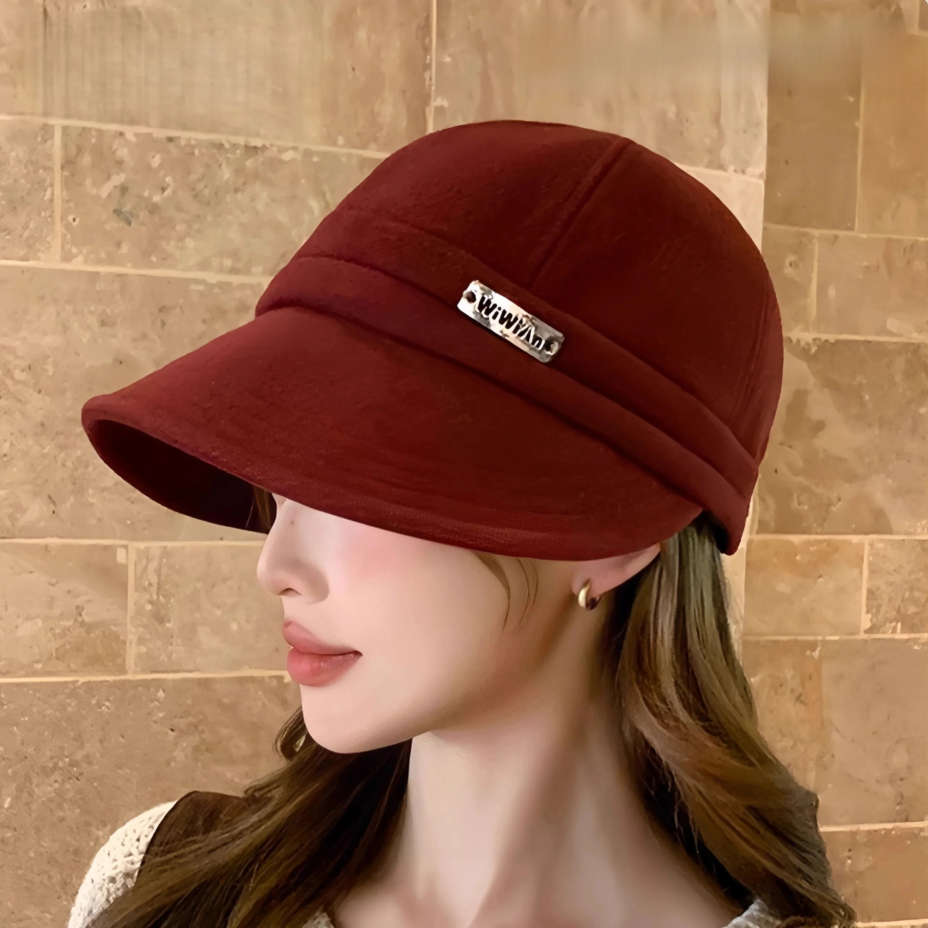 chapeau-femme-automne-hiver-grande-taille-style-hepburn-casquette-bec-de-canard-chaude-tendance-polyvalente-bob-pecheur-nouveaute-2025