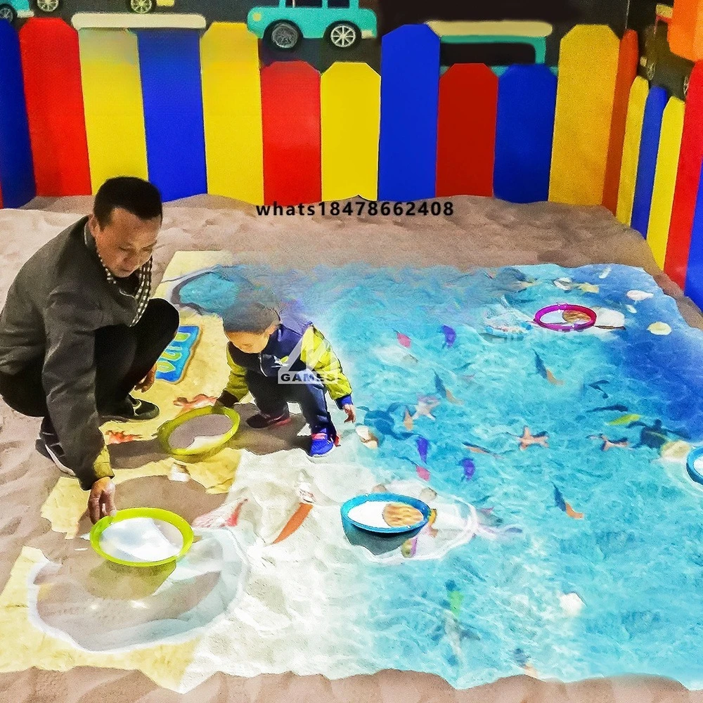 Children's Indoor Interactive Sand Beach Floor Projection Pool Game Advertising Equipment with Interactive Projector Games
