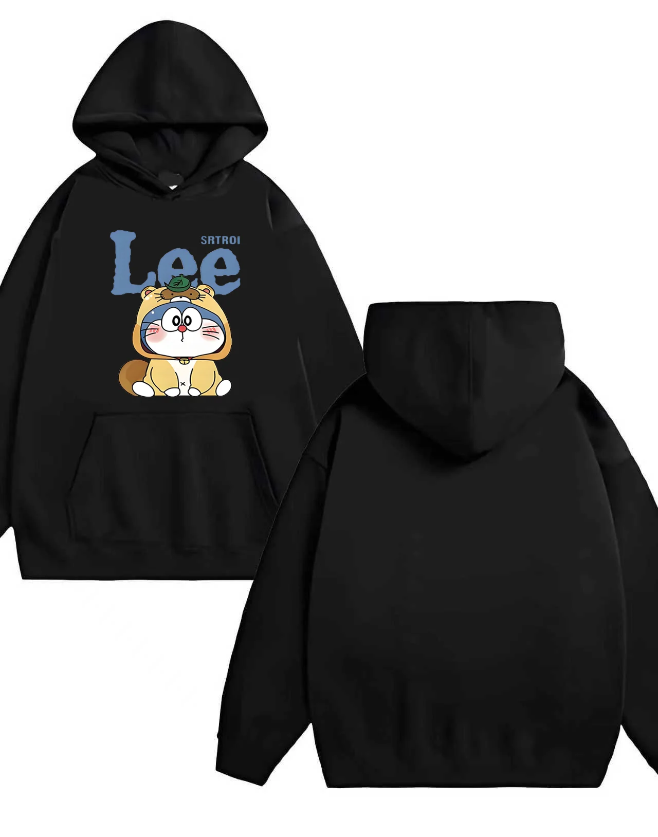 2025 Nuova felpa con cappuccio con stampa animalier cartoon per uomo e donna, pullover allentato casual, felpa con cappuccio pesante 330G
