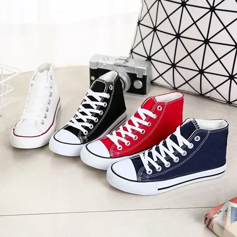 New Classic High Top Comfortable Sports Flat Walking Comfortable Sneakers Fashion Breathable Vulcanized Leisure Canvas