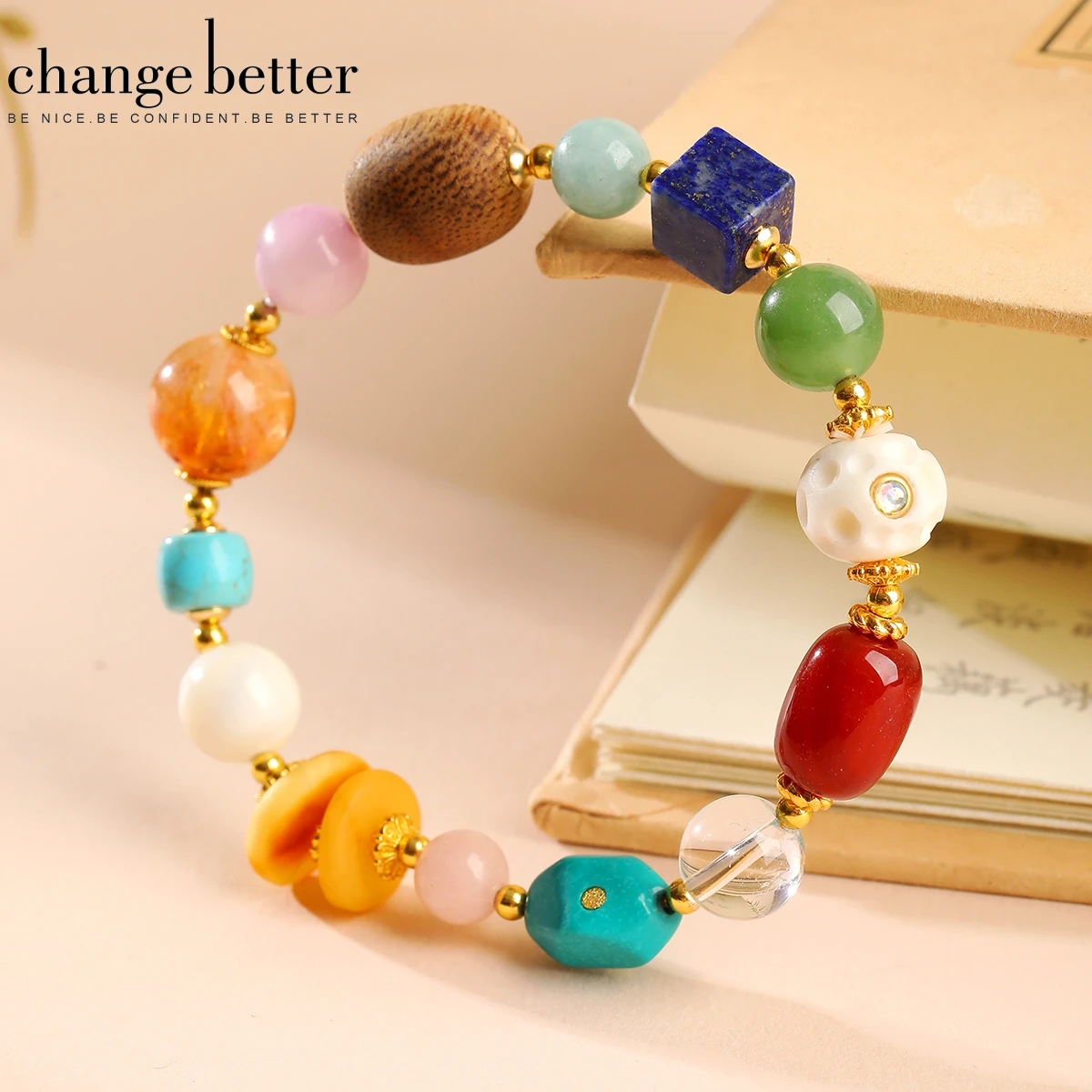 

Натуральный камень, цветные кварцевые бусины, нерегулярные деревянные бусины, браслет для пары, индивидуальный минималистичный энергетический целебный драгоценный камень, ювелирное изделие, подарок