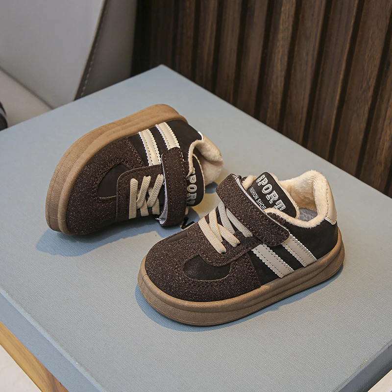 Children's Padded Sneakers 1-12 Years Old Winter Boys Girls Cotton Shoes Lightweight Non-slip Baby Walking Shoes Kids Boots